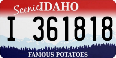 ID license plate I361818