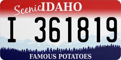 ID license plate I361819
