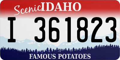 ID license plate I361823