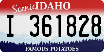 ID license plate I361828