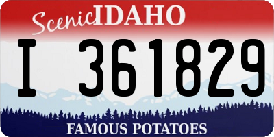 ID license plate I361829