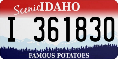 ID license plate I361830