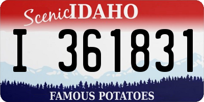 ID license plate I361831