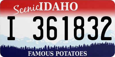 ID license plate I361832