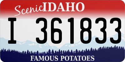 ID license plate I361833