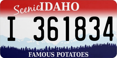 ID license plate I361834