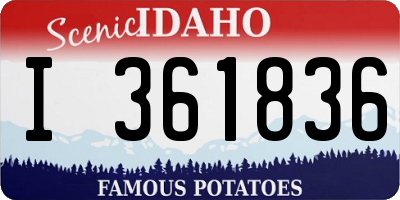 ID license plate I361836