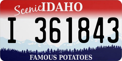 ID license plate I361843