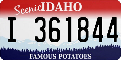 ID license plate I361844
