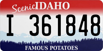 ID license plate I361848