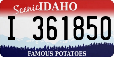 ID license plate I361850