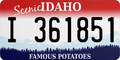 ID license plate I361851