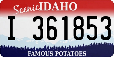 ID license plate I361853