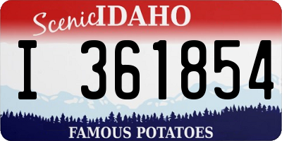 ID license plate I361854