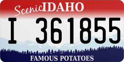 ID license plate I361855