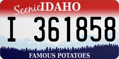 ID license plate I361858