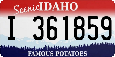 ID license plate I361859
