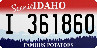 ID license plate I361860