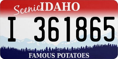ID license plate I361865