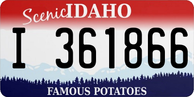 ID license plate I361866