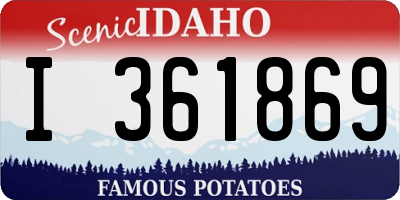 ID license plate I361869