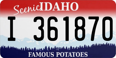 ID license plate I361870