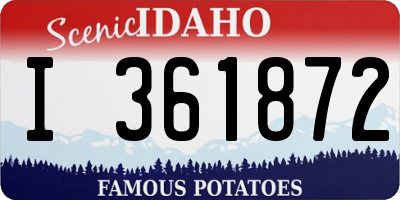 ID license plate I361872
