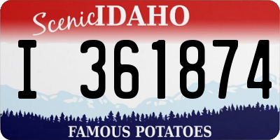 ID license plate I361874