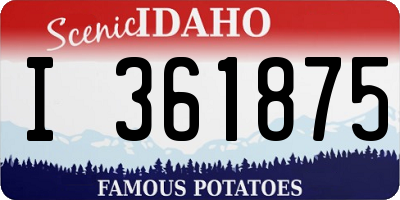 ID license plate I361875