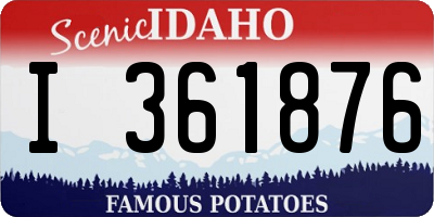 ID license plate I361876