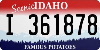 ID license plate I361878