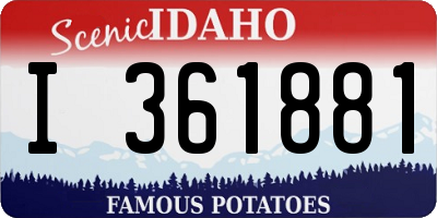 ID license plate I361881