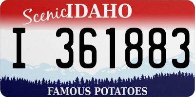ID license plate I361883