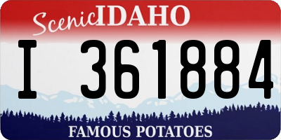 ID license plate I361884