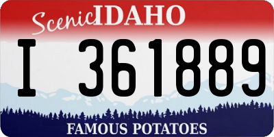ID license plate I361889