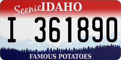 ID license plate I361890