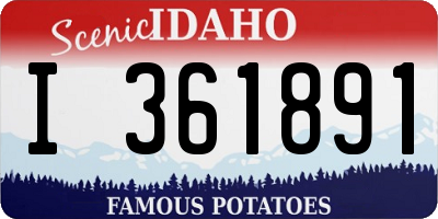 ID license plate I361891
