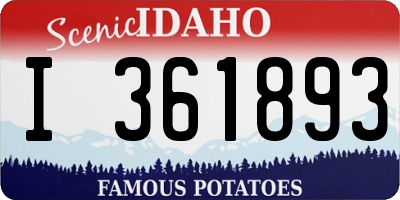 ID license plate I361893
