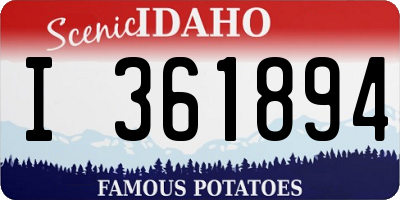 ID license plate I361894