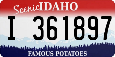 ID license plate I361897