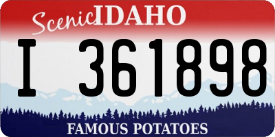 ID license plate I361898