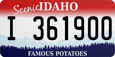ID license plate I361900