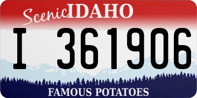ID license plate I361906
