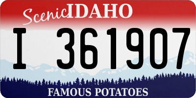 ID license plate I361907