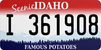 ID license plate I361908