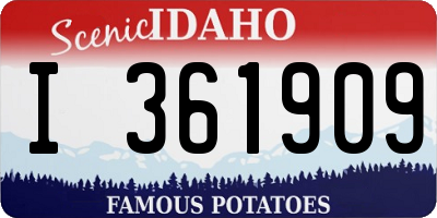 ID license plate I361909