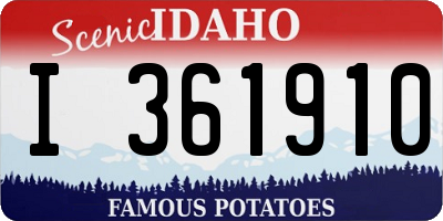 ID license plate I361910