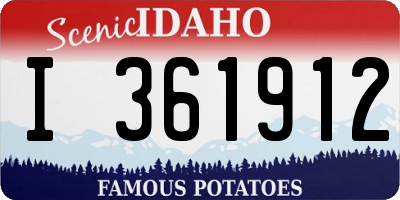 ID license plate I361912
