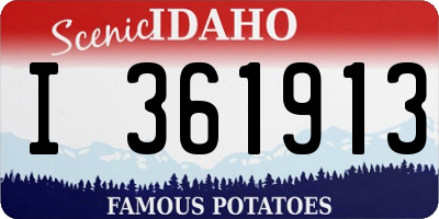 ID license plate I361913