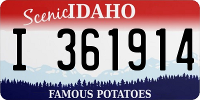 ID license plate I361914